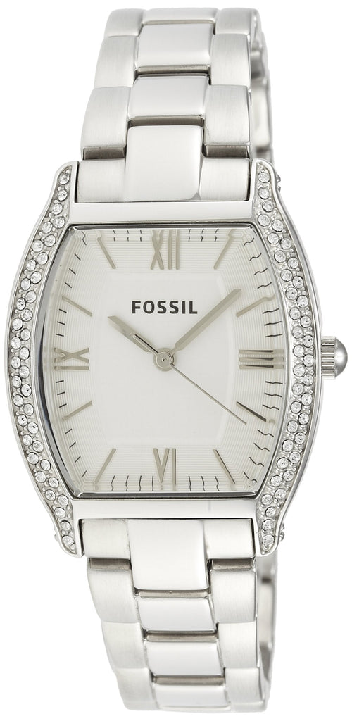 Fossil Wallace Silver Dial Silver Steel Strap Watch for Women - ES3174