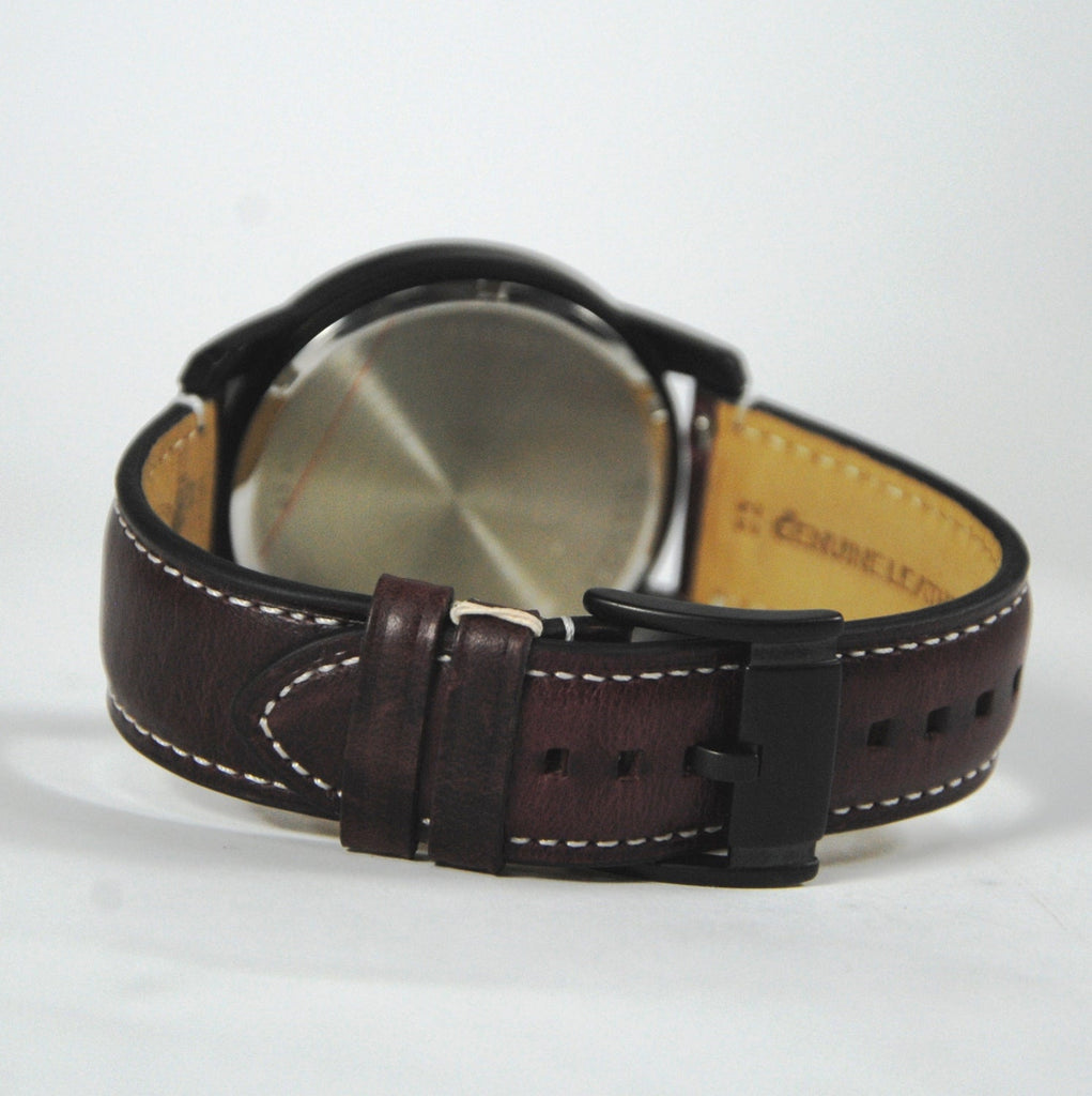 Fossil Grant Chronograph Brown Dial Brown Leather Strap Watch for Men - FS5088