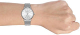 Armani Exchange Lola AX5535 silver watch on wrist