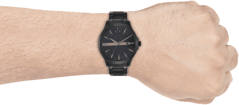 Black watch on wrist, product image 91300.