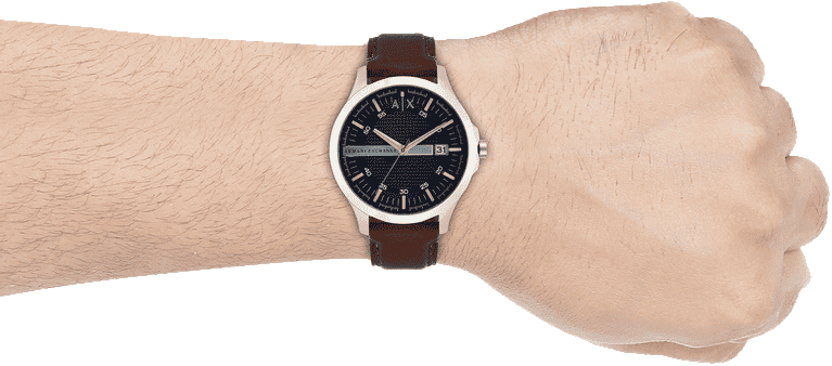 Armani Exchange watch on wrist - 91306