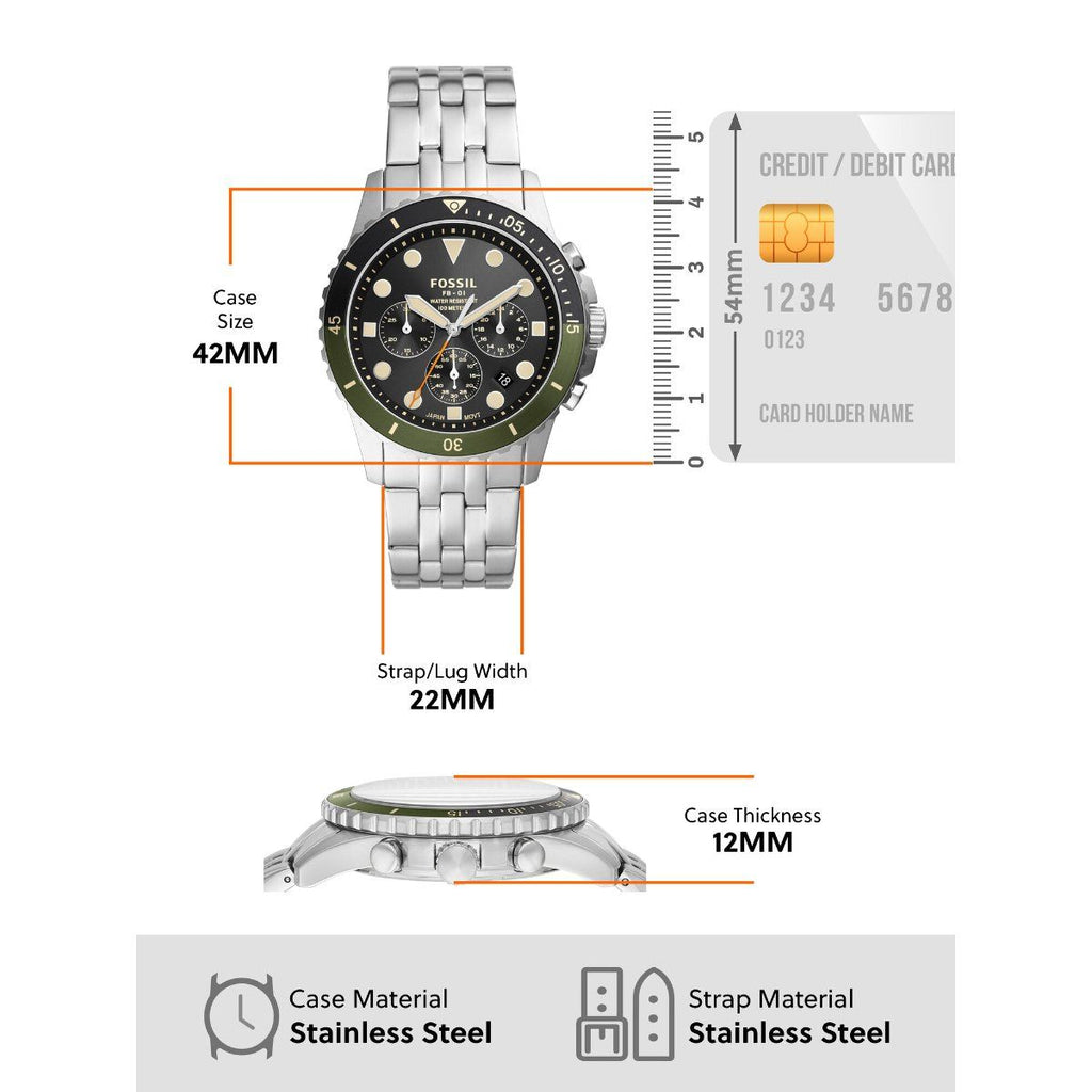 42mm case, stainless steel, 9bd356bFS5864