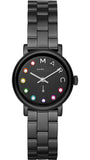 Marc Jacobs Baker Black Dial Black Steel Strap Watch for Women - MBM3425