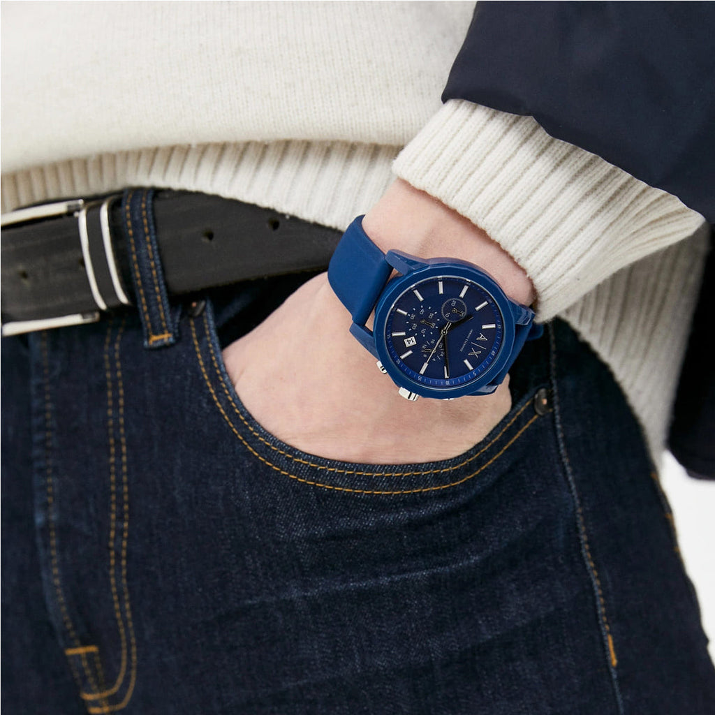 AX1327-1 Blue Watch on wrist