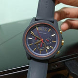 Armani Exchange AX Men's Blue Rubber Watch