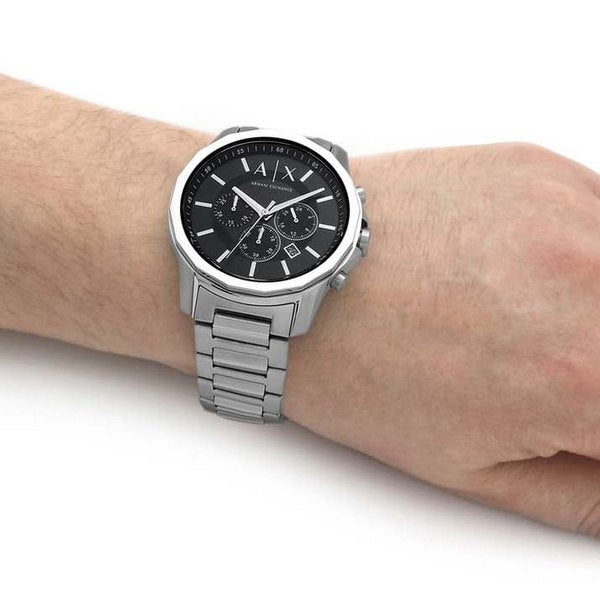 AX1720 Men's Watch with Silver Band