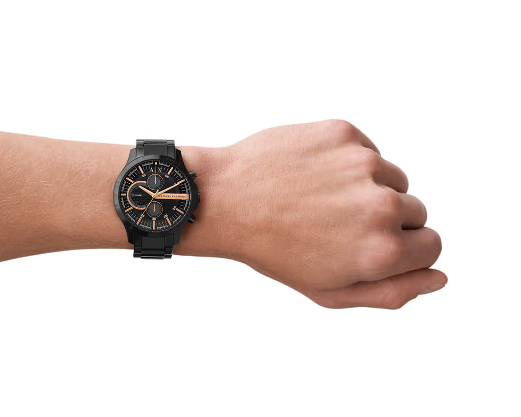 AX2429H black watch on wrist