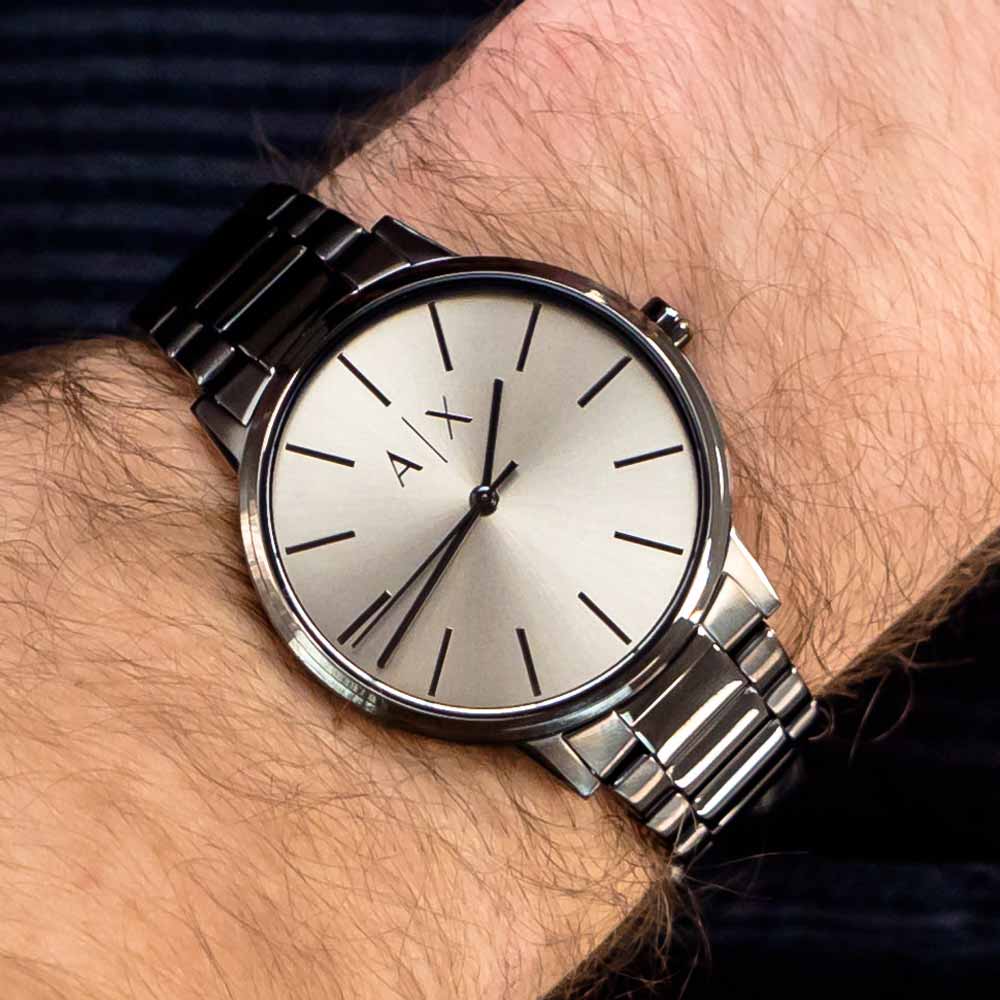 AX2722-6 ArmanI Exchange watch on wrist.