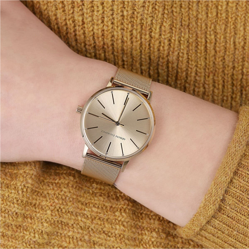 AX5536-1 Gold Watch on Wrist