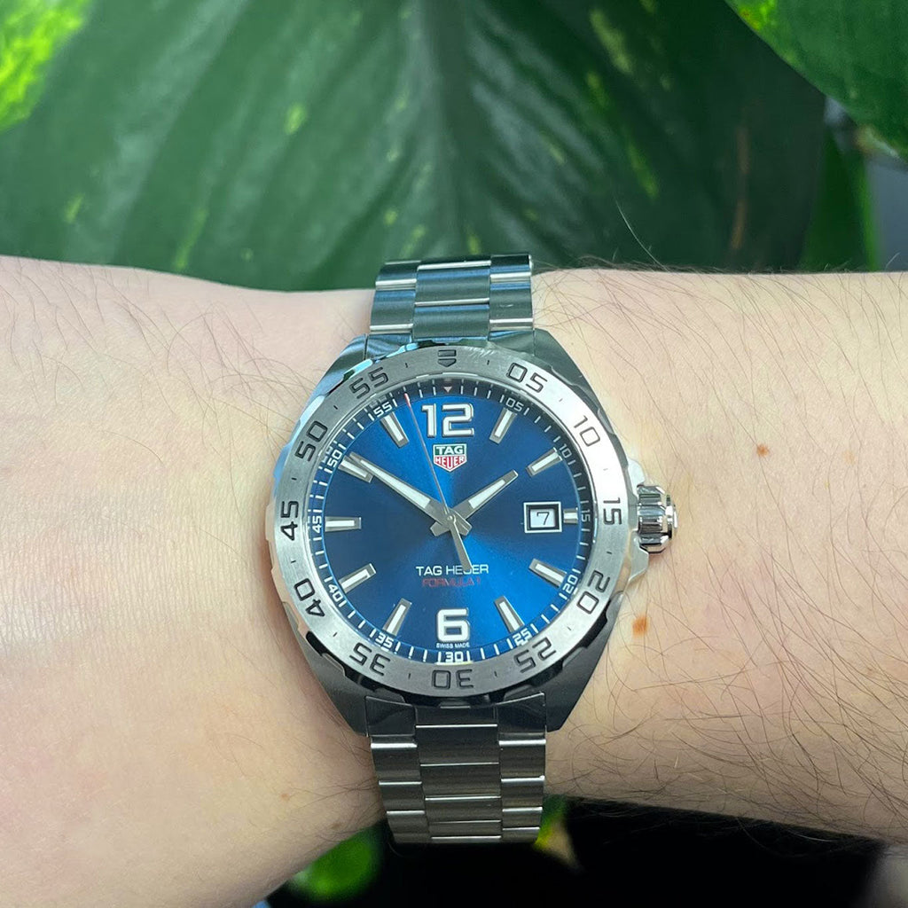 Tag Heuer Formula 1 Blue Dial Silver Steel Strap Watch for Men - WAZ1118.BA0875