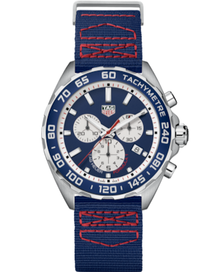 Tag Heuer Formula 1 Redbull Edition Chronograph Blue Dial Blue NATO Strap Watch for Men - CAZ1018.FC8213
