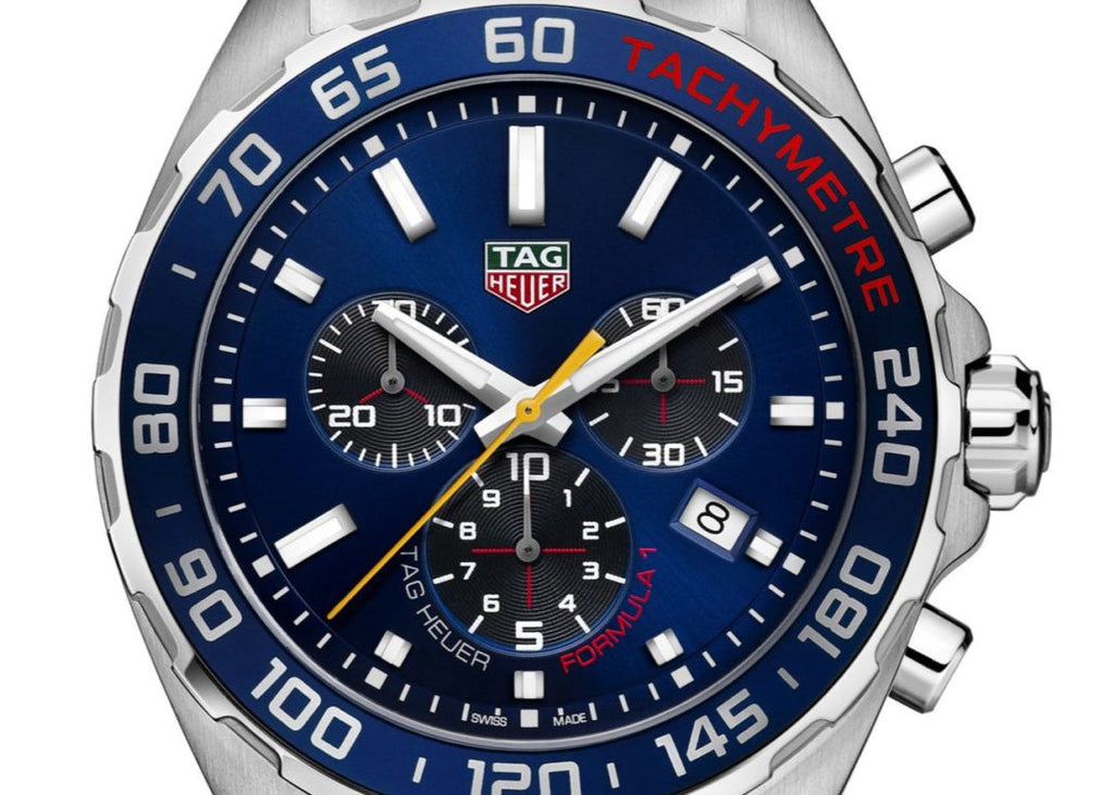 Tag Heuer Formula 1 Aston Martin Red Bull Racing Blue Dial Silver Steel Strap Watch for Men - CAZ101AB.BA0842
