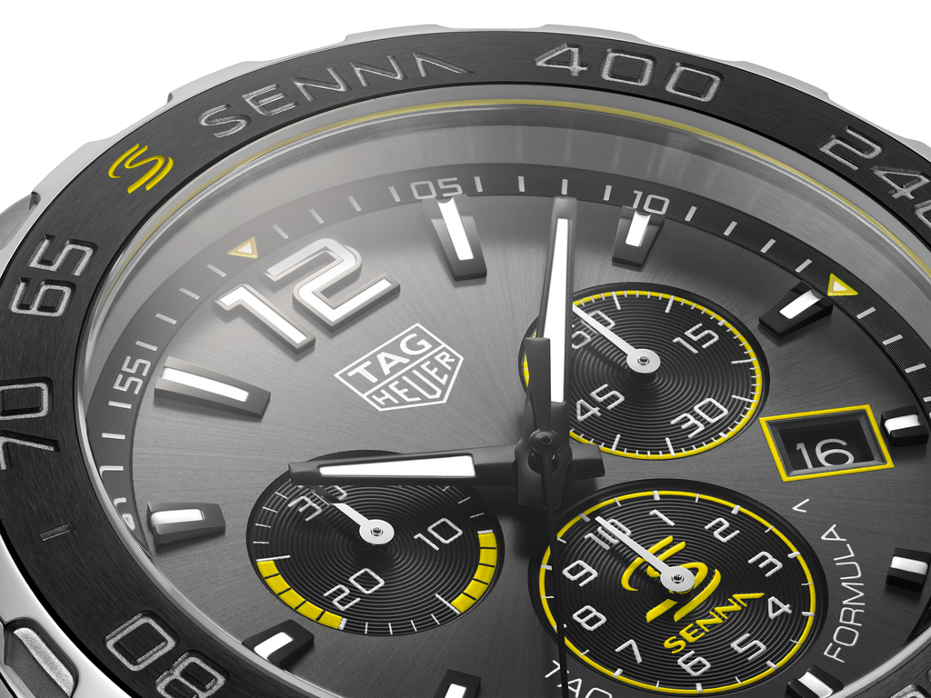 Tag Heuer Formula 1 Ayrton Senna Special Edition Grey Dial Silver Steel Strap Watch for Men - CAZ101AF.BA0637