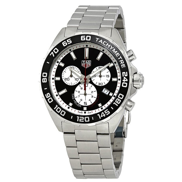 Tag Heuer Formula 1 Chronograph Black Dial Silver Steel Strap Watch for Men - CAZ101E.BA0842