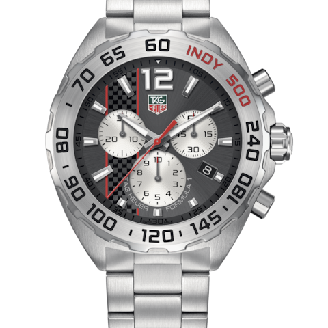 Tag Heuer Formula 1 Chronograph Grey Dial Silver Steel Strap Watch for Men - CAZ1114.BA0877