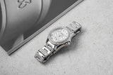 Fossil Riley Multifunction Silver Dial Silver Steel Strap Watch for Women - ES3202