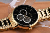 Armani Exchange gold watch detail