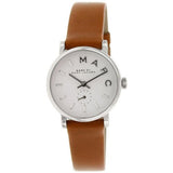 Marc Jacobs Baker White Dial Brown Leather Strap Watch for Women - MBM1270