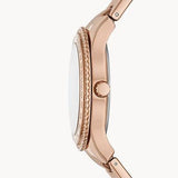 Fossil Stella Sport Multifunction Rose Gold Dial Rose Gold Steel Strap Watch for Women - ES5106