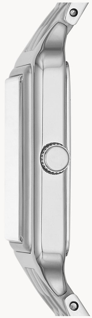 Fossil Raquel Three Hand Date White Dial Silver Steel Strap Watch for Women - ES5221