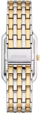 Fossil Raquel Three Hand Mother of Pearl Dial Two Tone Steel Strap Watch For Women - ES5305
