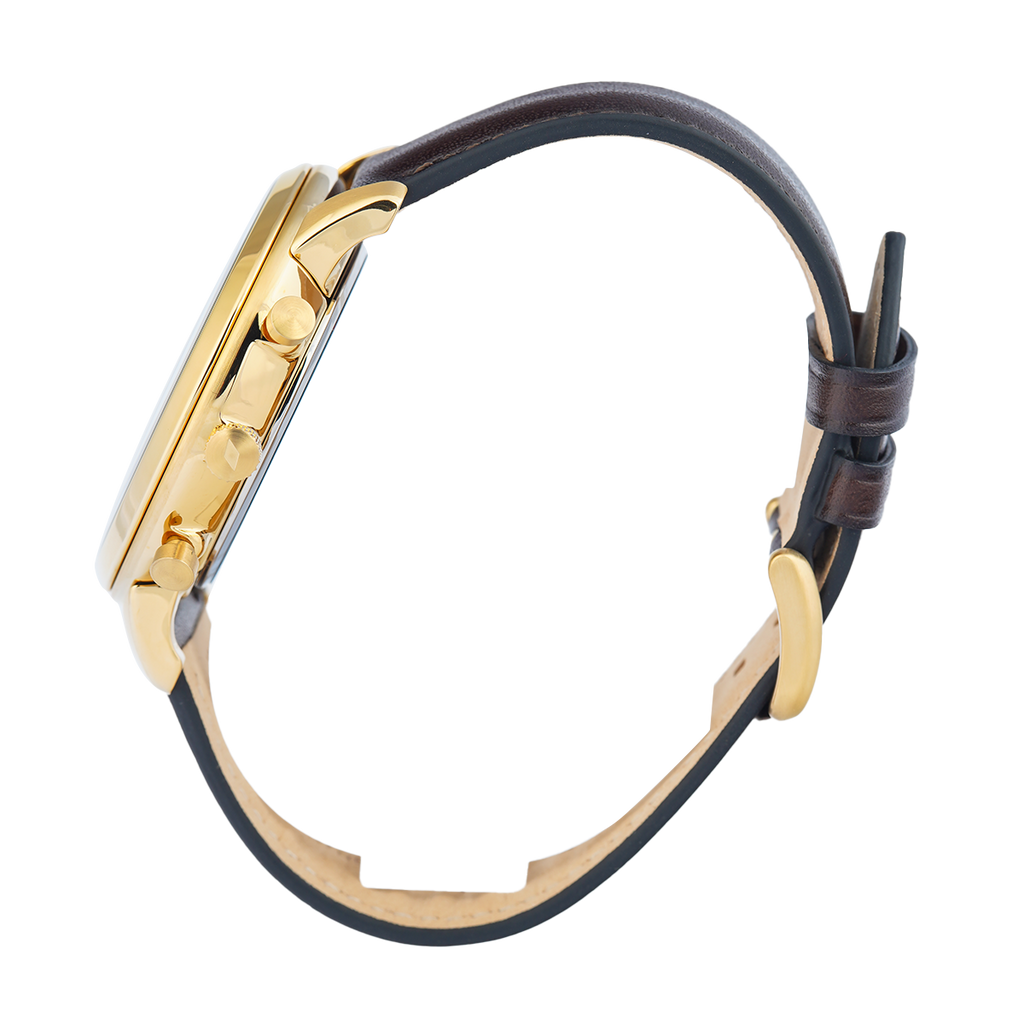 Fossil Neutra Chronograph Brown Dial Brown Leather Strap Watch for Men - FS5763