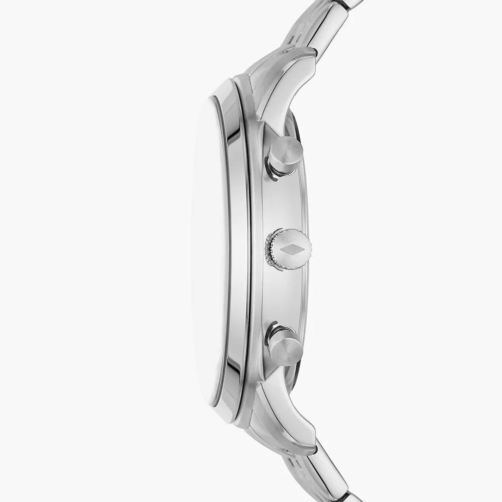 Fossil Neutra Chronograph Blue Dial Silver Steel Strap Watch for Men - FS6025