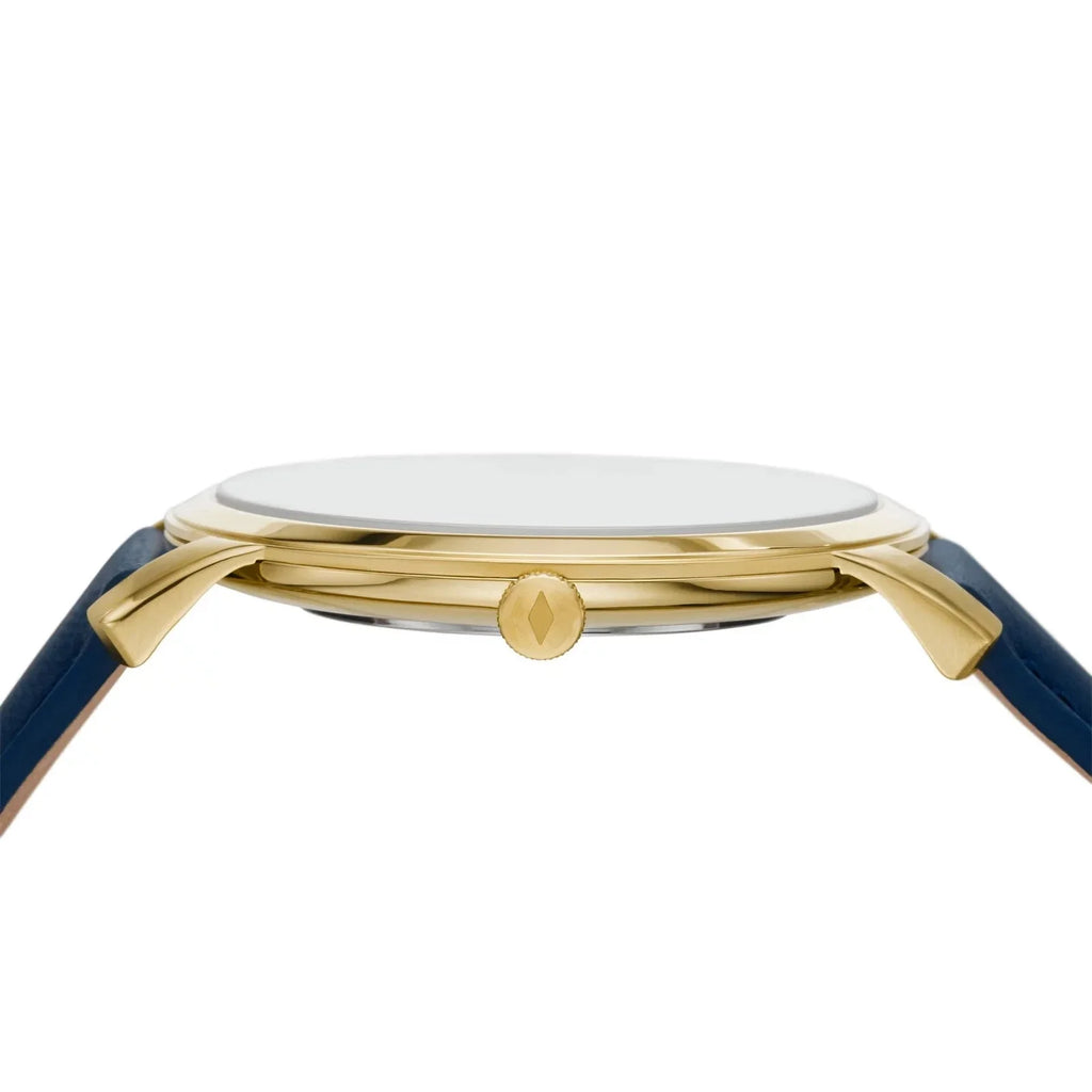 Fossil The Minimalist 3H Analog Blue Dial Blue Leather Strap Watch for Men - FS5789