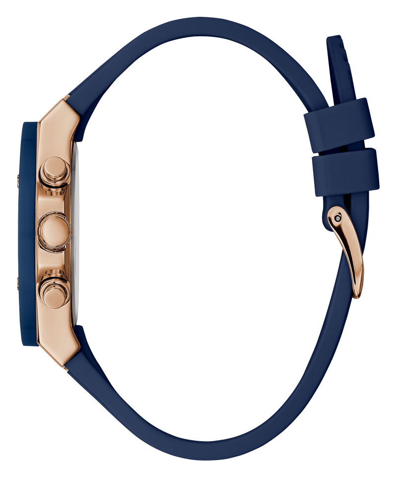 Guess Athena White Dial White Dial Blue Rubber Strap Watch For Women - GW0030L5