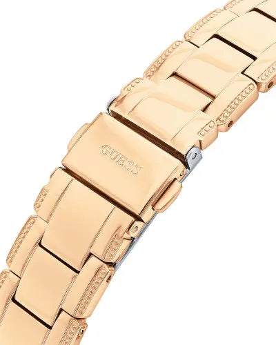Guess Crystal Clear Rose Gold Dial Rose Gold Steel Strap Watch for Women - GW0470L3