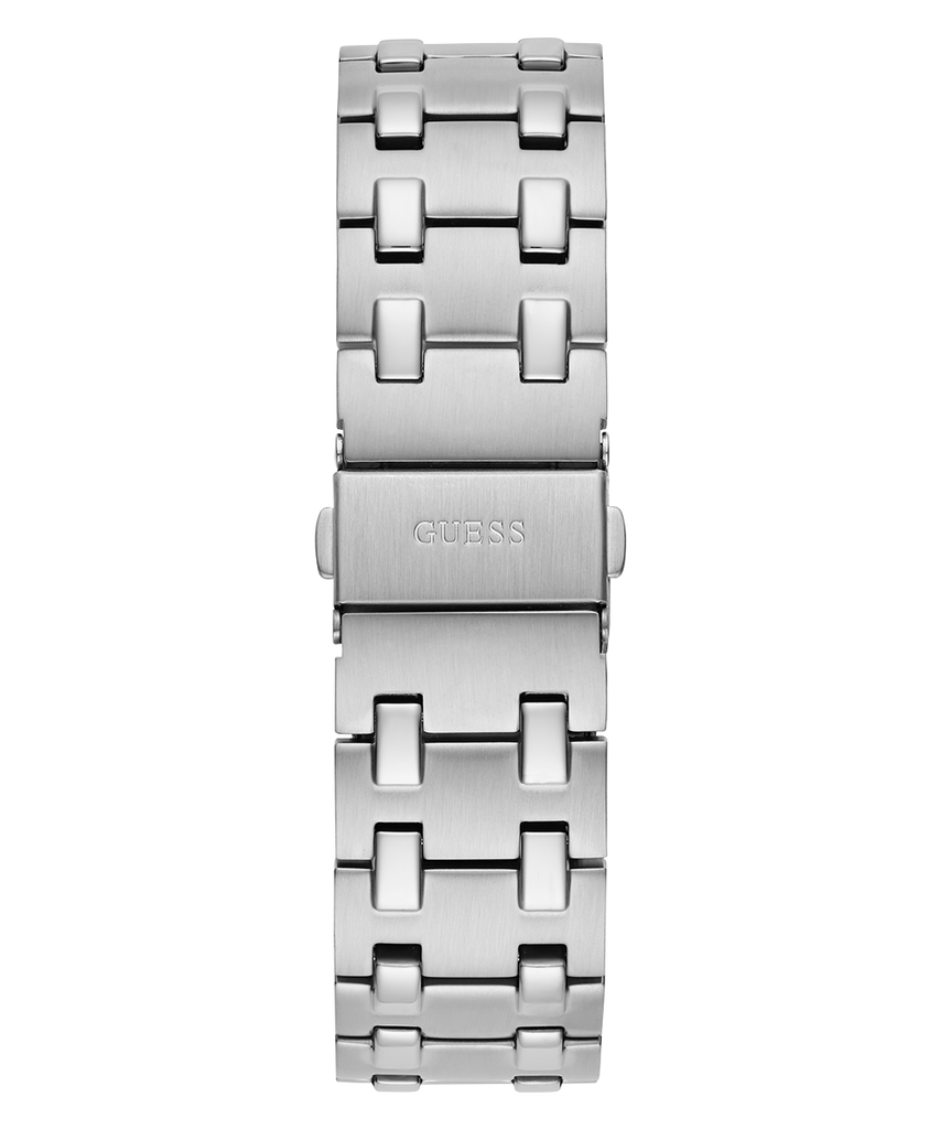 Guess Asset Quartz Blue Dial Silver Steel Strap Watch For Men - GW0575G4