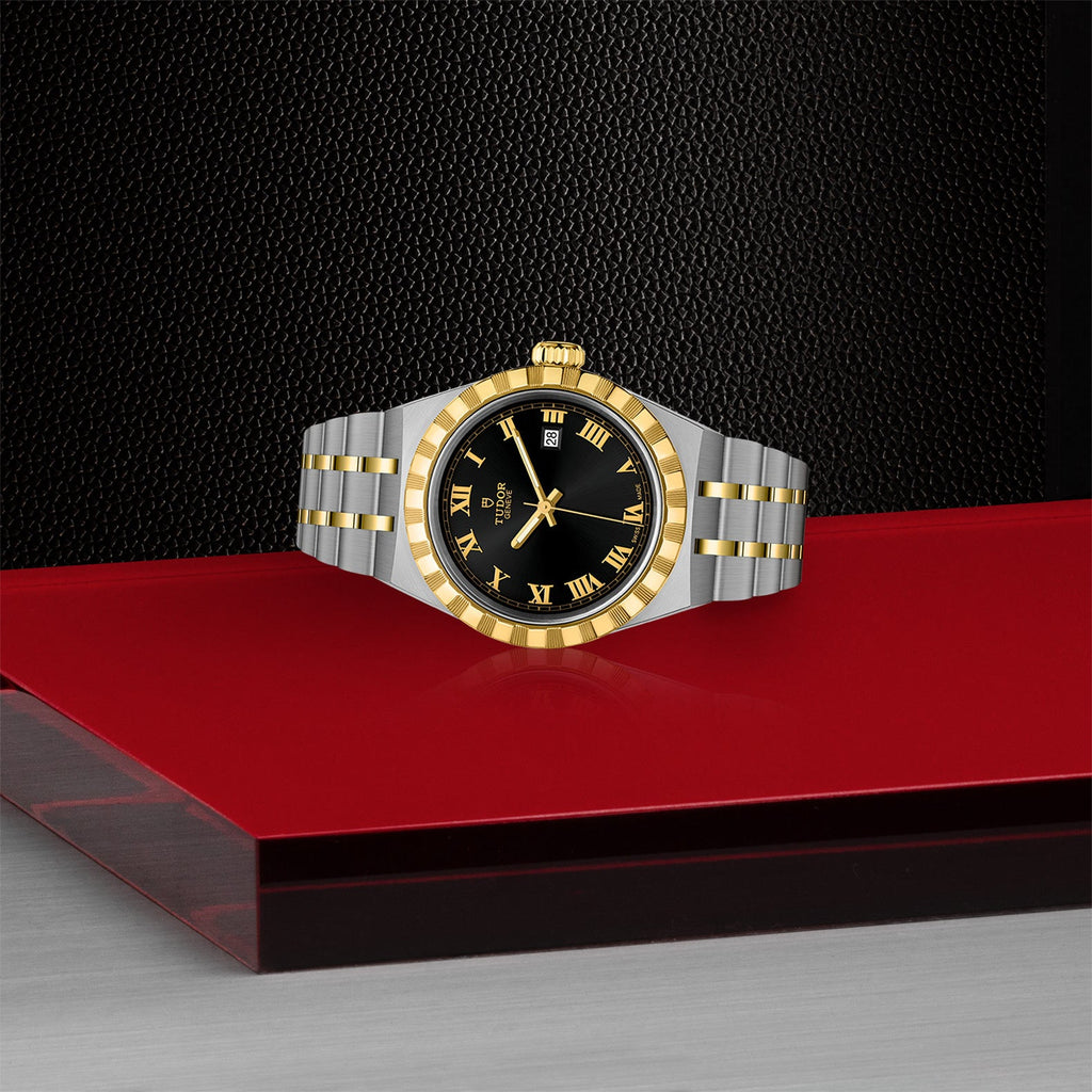 Tudor watch M28303-0003 with black dial and gold accents