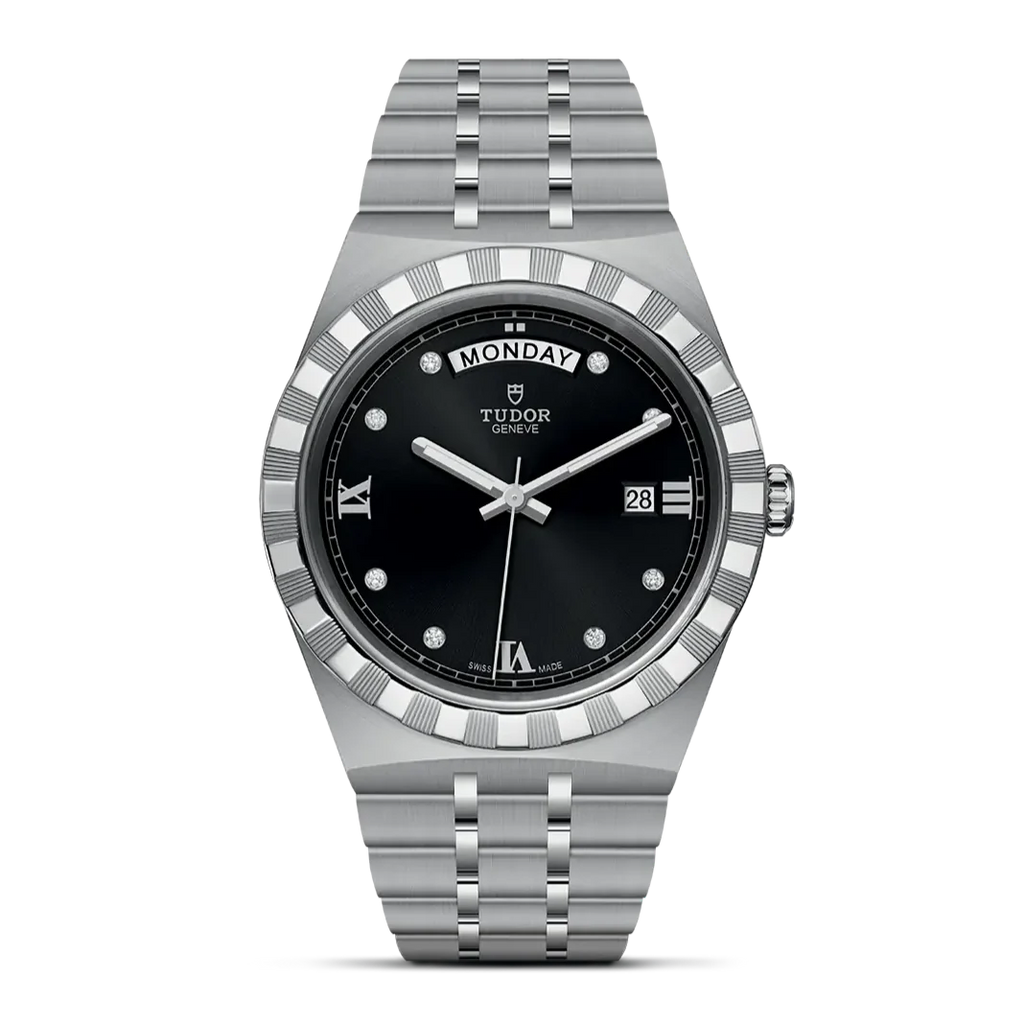 Tudor Royal M28600-0004 stainless steel watch with black dial