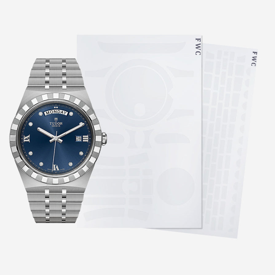 Tudor Royal M28600-0006 watch with dial and protective film.