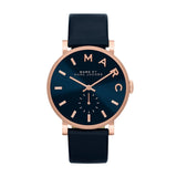 Marc Jacobs Baker Navy Blue Dial Blue Leather Strap Watch for Women - MBM1331