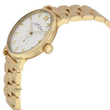 Marc Jacobs Baker White Dial Gold Steel Strap Watch for Women - MBM3243