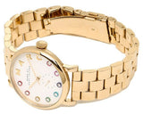 Marc Jacobs Baker White Dial Gold Steel Strap Watch for Women - MBM3440