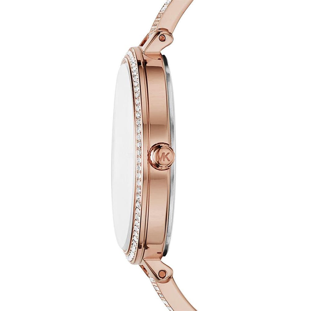 Michael Kors Parker Mother of Pearl Pink Dial Two Tone Steel Strap Watch for Women - MK6402