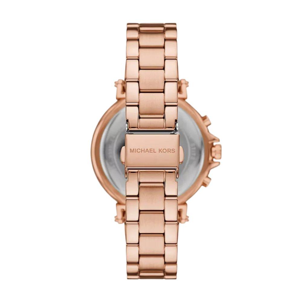 Michael Kors Maren Chronograph Rose Gold Dial Rose Gold Steel Strap Watch for Women - MK7494