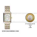 Fossil watch MP000000018779479 with 26mm case, next to 10 Rupee coin for scale.
