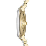 Marc Jacobs Baker Grey Dial Gold Steel Strap Watch for Women - MBM3281