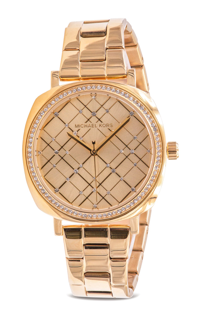 Michael Kors Nia Quartz Gold Dial Gold Steel Strap Watch For Women - MK3989