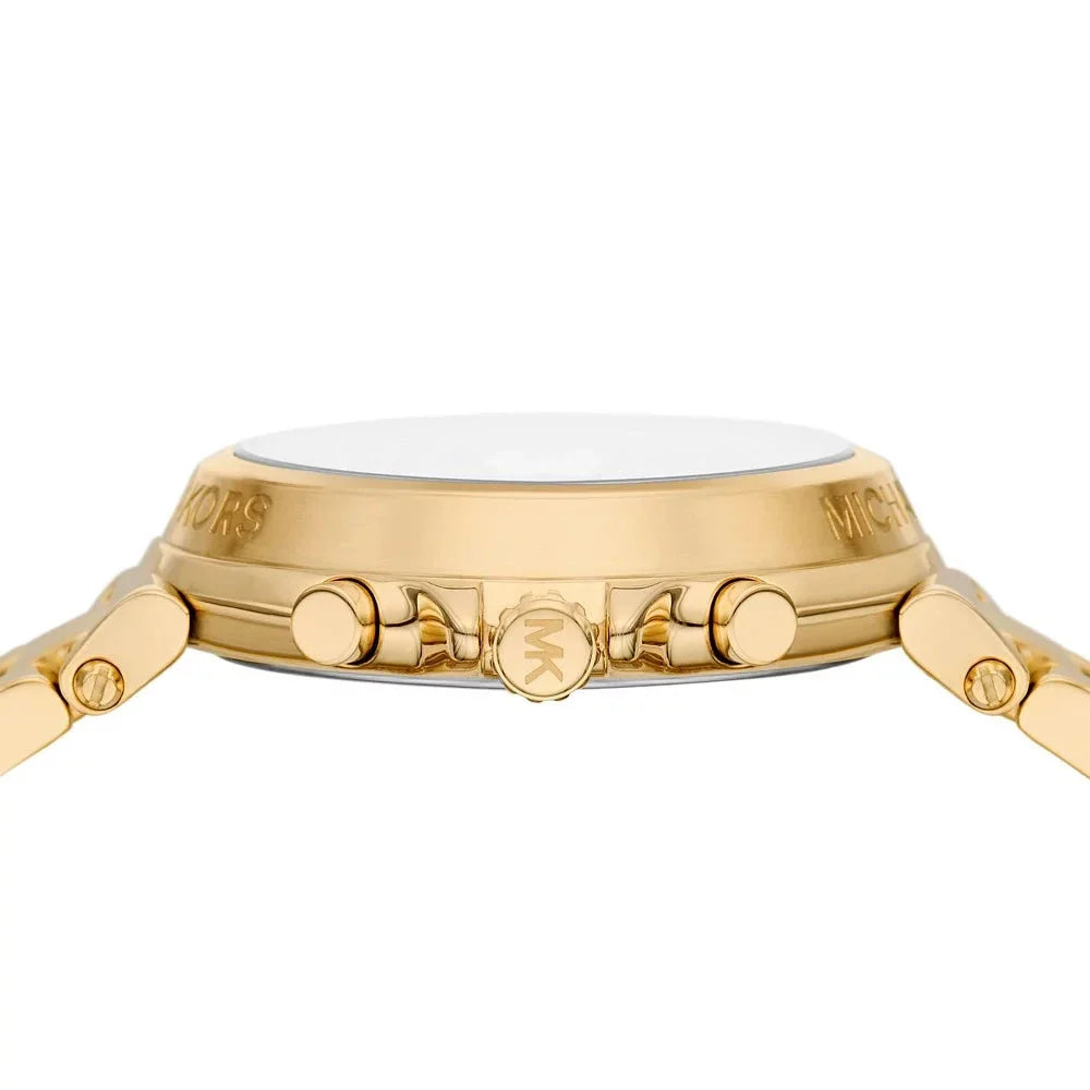 Michael Kors Maren Chronograph Gold Dial Gold Steel Strap Watch for Women - MK7493