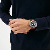 Men's watch RTLAAV097001 on wrist, leather strap