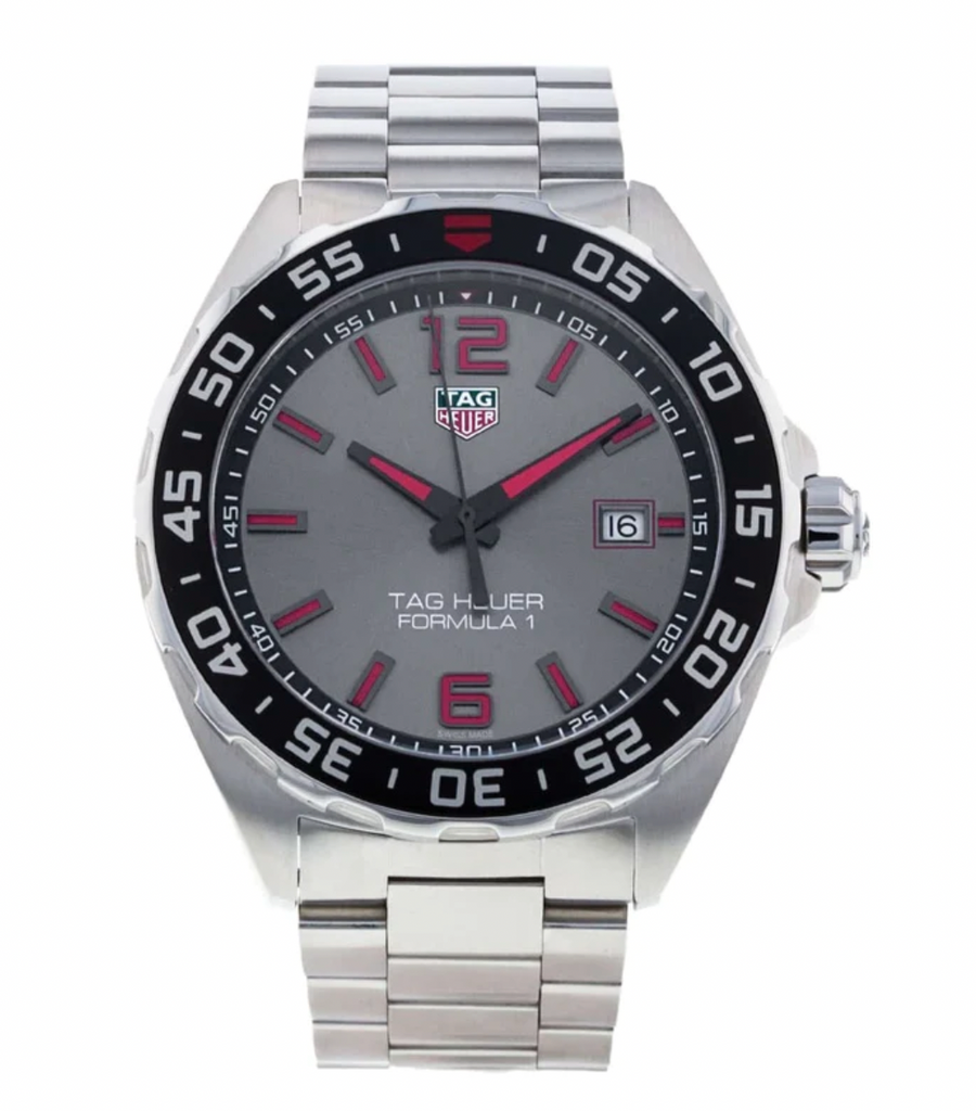 Tag Heuer Formula 1 Quartz Anthracite Dial Silver Steel Strap Watch for Men - WAZ1018.BA0842