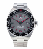 Tag Heuer Formula 1 Quartz Anthracite Dial Silver Steel Strap Watch for Men - WAZ1018.BA0842