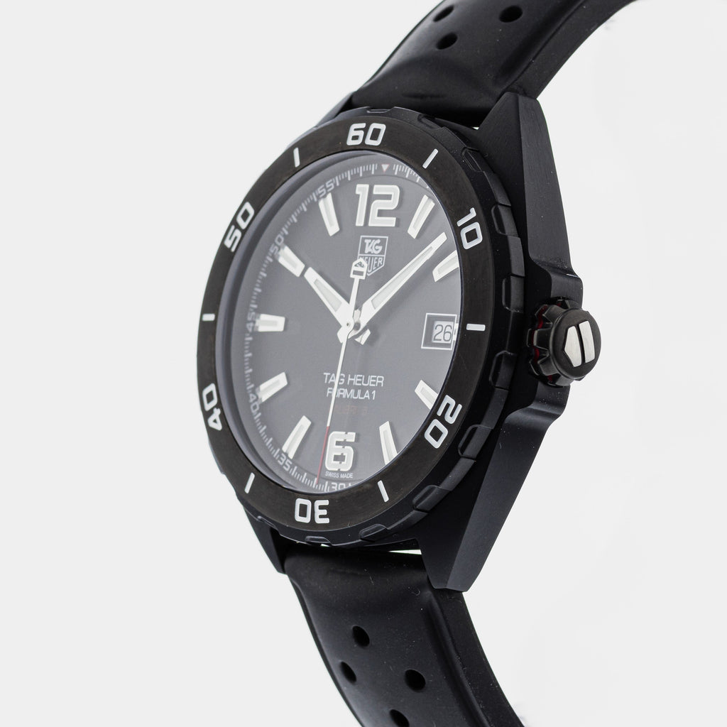 Tag Heuer Formula 1 Automatic Black Dial Black Rubber Strap Watch for Men - WAZ2115.FT8023