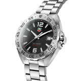 Tag Heuer Formula 1 Stainless Steel 41mm Black Dial Silver Steel Strap Watch for Men - WAZ1112.BA0875