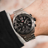 Tag Heuer Formula 1 Chronograph Black Dial Silver Steel Strap Watch for Men - CAZ1010.BA0842