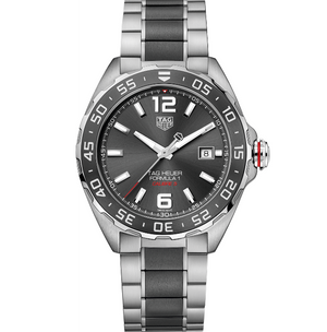 Tag Heuer Formula 1 Calibre 5 Anthracite Dial Two Tone Steel Strap Watch for Men - WAZ2011.BA0843